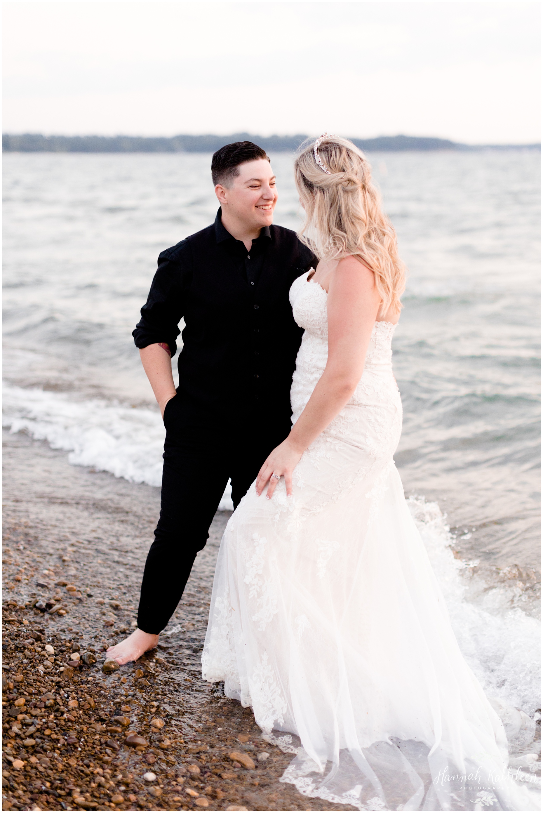 sunset-bay-lake-erie-beach-small-wedding-elopement-trash-the-dress-lgbtq-photographer